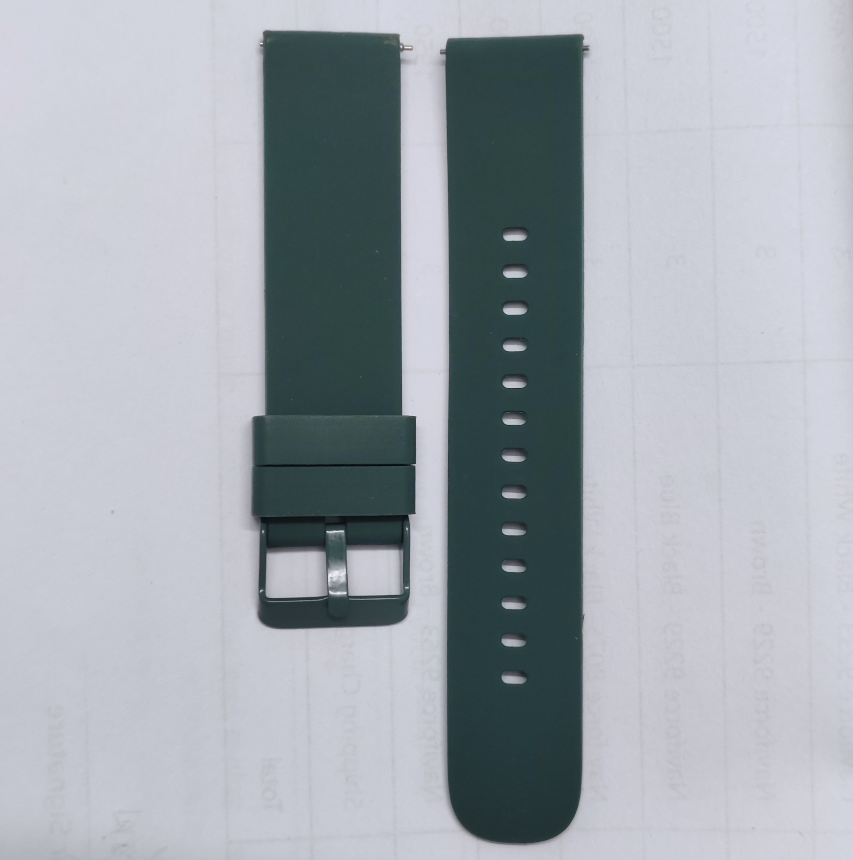 Smart Watch Silicon Strap - Green ( 20mm)
